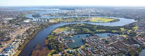 Ilustrasi kejadian Swan River di Perth